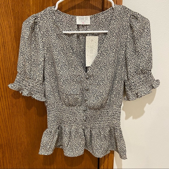 Sienna Sky Tops - Spotted Sienna Sky Blouse